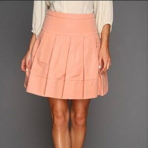 BCBGMaxAzria Aria Blush Lined Pleated Skirt XS